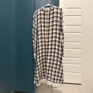 CP Shades + Garnet Hill Double Cotton Gauze Maxi Shirt Dress OASI